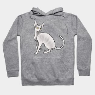 Cat - Cornish Rex - White Hoodie